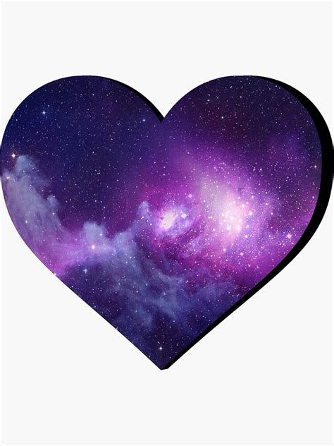 "Galaxy Heart" Sticker by JustAnotherVlog | Redbubble