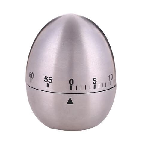 Mechanical Egg Kitchen Cooking Timer Countdown 60 Minutes Alarm Stainless Steel Cooking Tool ...