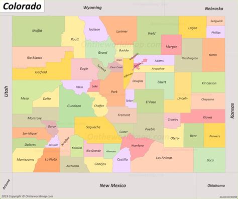 Printable County Map Of Colorado - Printable Word Searches