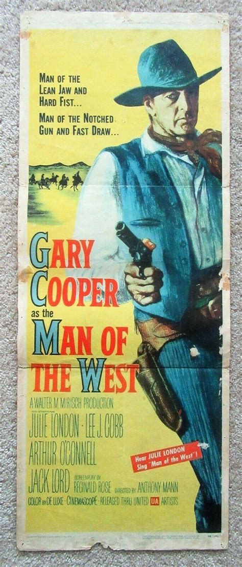 MAN OF THE WEST ORIGINAL 1958 INSRT MOVIE POSTER FLD GARY COOPER GOOD | #3826097111