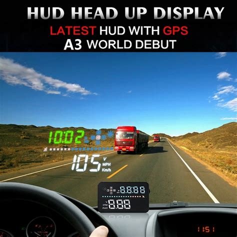 Multi function Car HUD saft driving Automotive Head Up Display HUD Display 3.5 Inch Plug OBD ...