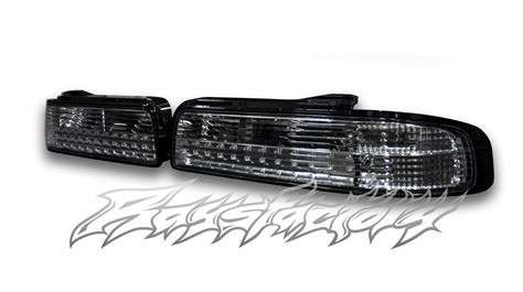 Nissan S13 Silvia (1989-1994 Nissan 240sx Coupe) All Clear Tail Lights LED CHROME HOUSING ...