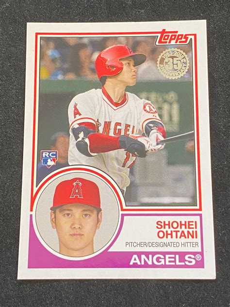 Lot - (Mint) 2018 Topps RC 35th Anniversary Shohei Ohtani Rookie #83-1 (1983) Baseball Card