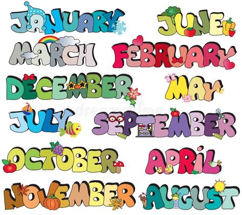 Months Of The Year Clipart