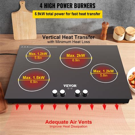 VEVOR Electric Induction Cooktop Built-in Stove Top 30in 4 Burners 220V | VEVOR CA