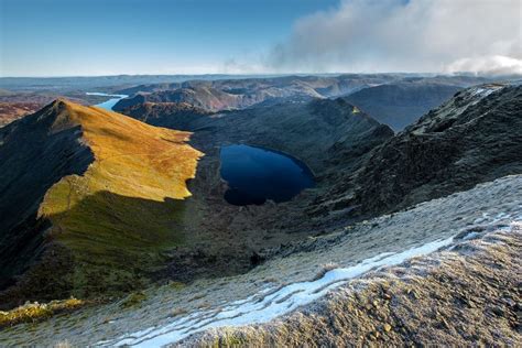 Striding Edge and Catstycam from Helvellyn Summit - by Martin Lawrence