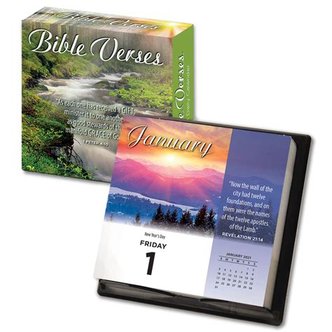 2021 PHOTO DAILY BOXED CALENDAR BIBLE VERSES | LANG Outlet