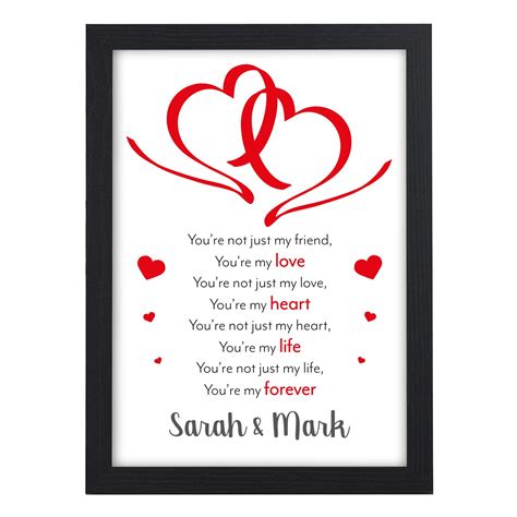 1st Wedding Personalised Anniversary Poem Gifts Husband and Wife, Mr ...