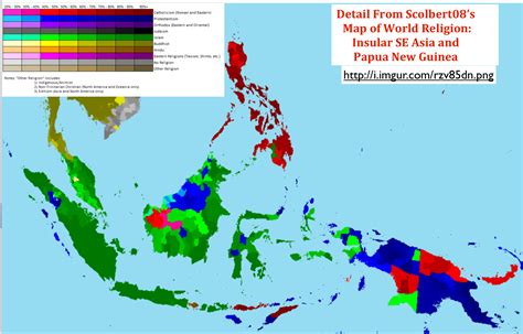 Here is a religion map of Maritime Southeast Asia. Take a look at how ...