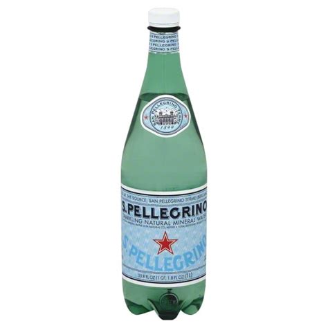 S.Pellegrino Sparkling Natural Mineral Water, 33.8-ounce plastic bottle ...