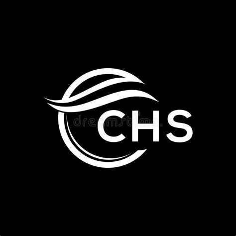 CHS Letter Logo Design on Black Background. CHS Creative Circle Letter ...