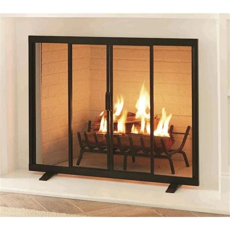 Black Modern Fireplace Screen – Fireplace Guide by Linda