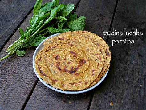 pudina paratha recipe | mint paratha recipe | pudina lachha paratha