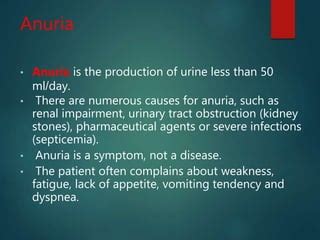 Oliguria and anuria | PPT