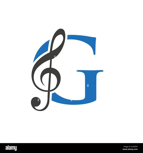 Music Logo On Letter G Concept. G Music Note Sign, Sound Music Melody ...