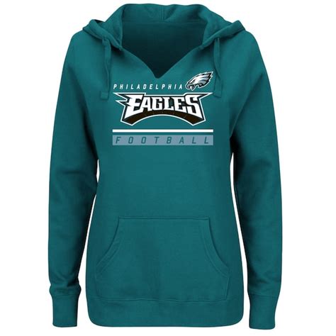 Women's Philadelphia Eagles Majestic Green Self-Determination Pullover ...