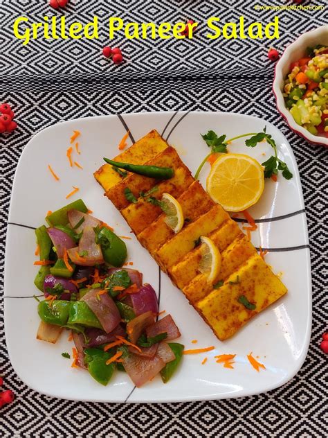 Grilled paneer salad | Sauteed paneer recipe | Veggie paneer platter