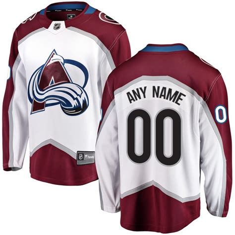 Men’s Colorado Avalanche Fanatics Branded White Away Breakaway Custom ...