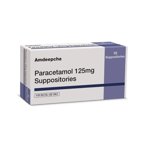 Buy Paracetamol 125mg Suppositories (Brand May Vary)