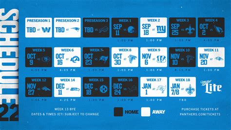 Carolina Panthers Schedule 2022 Printable - Customize and Print