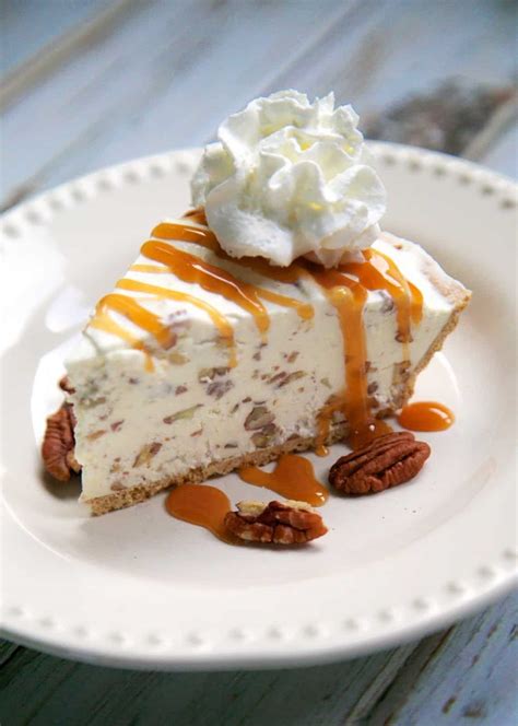 Butter Pecan Ice Cream Pie {No Machine Required} - Plain Chicken