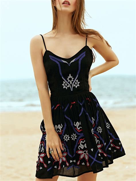 Embroidered Camisole Dress BLACK | Camisole dress, Fashion, Fashion outfits