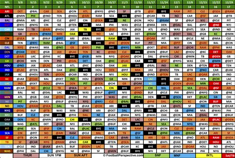 Printable Nfl Schedule All Teams