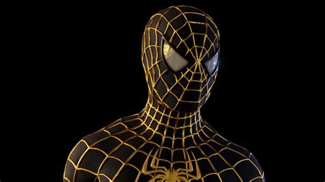 Sam Raimi's Spider-Man suit (Black & Gold) | Blender - YouTube