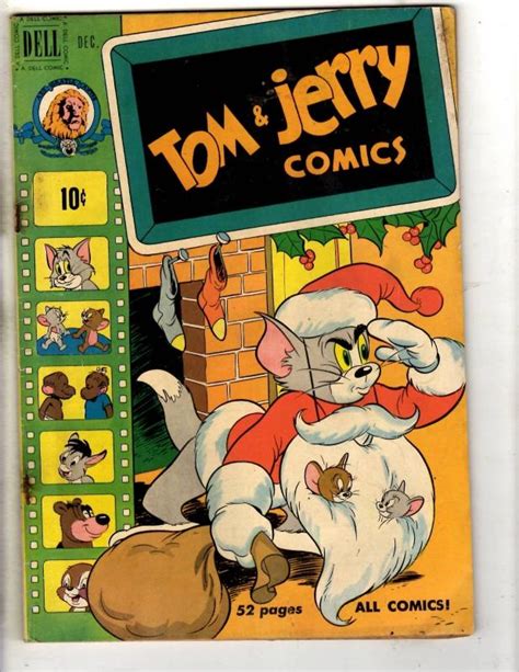 Tom & Jerry Comics # 77 VG/FN 1950 Dell Golden Age Comic Christmas Santa J314 | Comic Books ...
