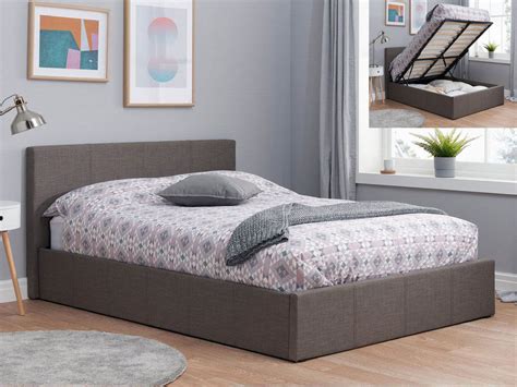 Birlea Berlin 4ft6 Double Grey Fabric Ottoman Bed Frame