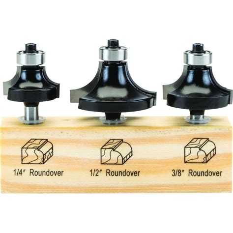 CRAFTSMAN CFT 3-PC ROUNDOVER BIT SET in the Router Bit Sets department at Lowes.com