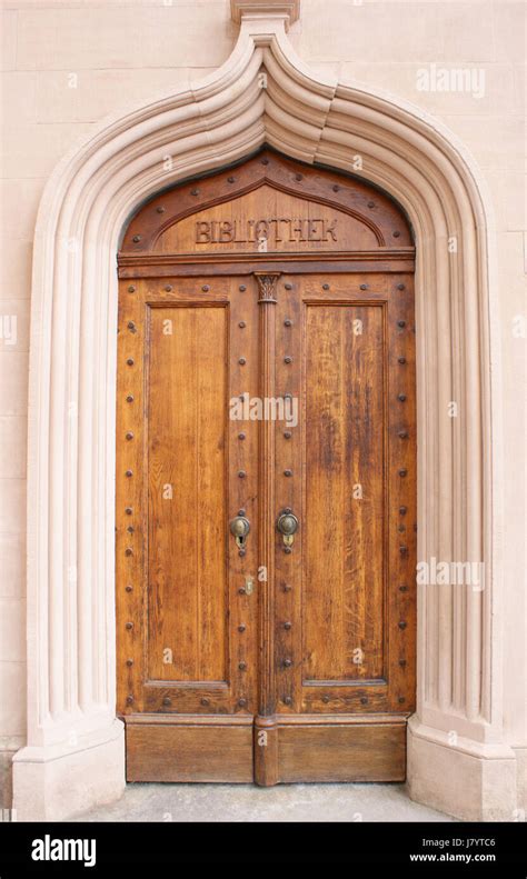 entrance to the library - entrance Stock Photo - Alamy