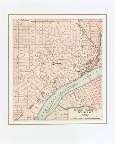 St Paul Map, 1891 - Original Art, Antique Maps & Prints