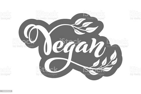 Vegan Handwritten Lettering For Restaurant Cafe Menu Vector Elements For Labels Vector ...