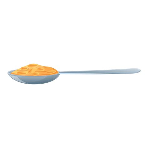 Breakfast cereal spoon icon, cartoon style 14224855 Vector Art at Vecteezy