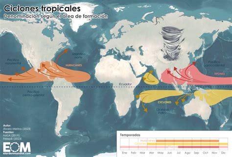 Huracanes, tifones o ciclones: el mapa de las tormentas tropicales - Mapas de El Orden Mundial - EOM