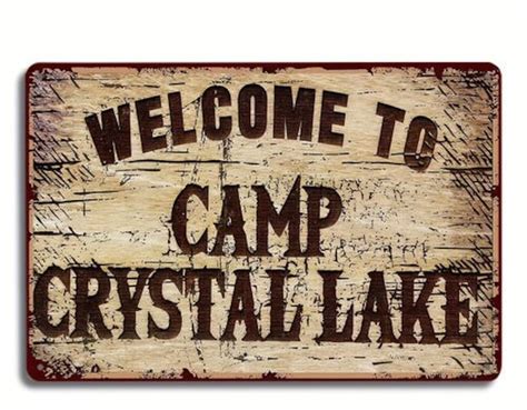 Camp Crystal Lake Metal Sign - Etsy