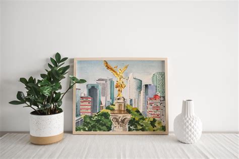 Angel of Independence Art Print Illustration Angel of - Etsy