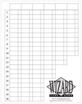 Wizard Score Sheets by US Games Inc. | Wizard card game, Card games, Knitting patterns free scarf