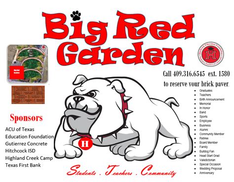 Hitchcock ISD Education Foundation Big Red Garden Donor Site