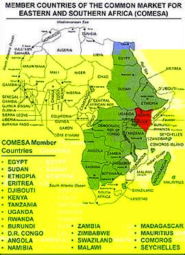 KENYA - Map of COMESA