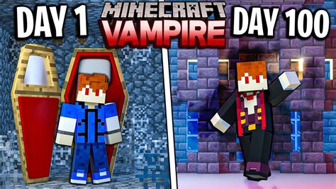 I Survived 100 Days as a VAMPIRE in Minecraft - Minecraft videos