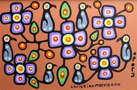 Oji Cree Flowers for the Elders 1 of 2 - Christian Morrisseau - Woodland Artist - Original Art ...