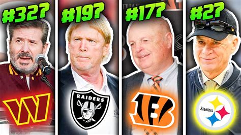 All 32 NFL Owners RANKED from WORST to FIRST for 2022...