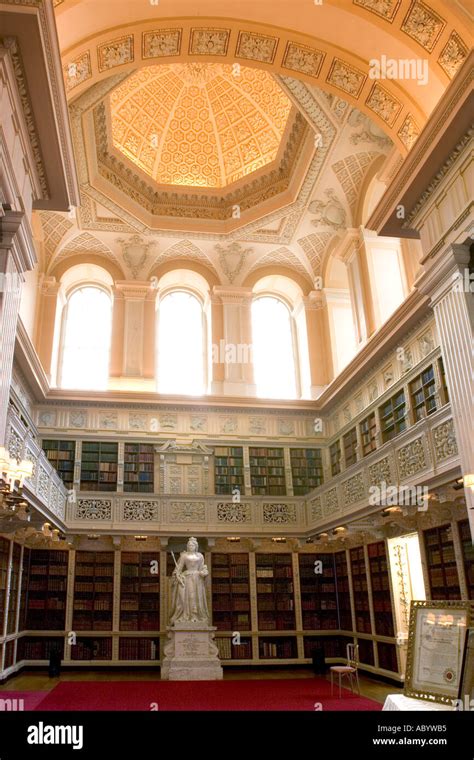 England Oxfordshire Woodstock Blenheim Palace interior Long Library Stock Photo, Royalty Free ...