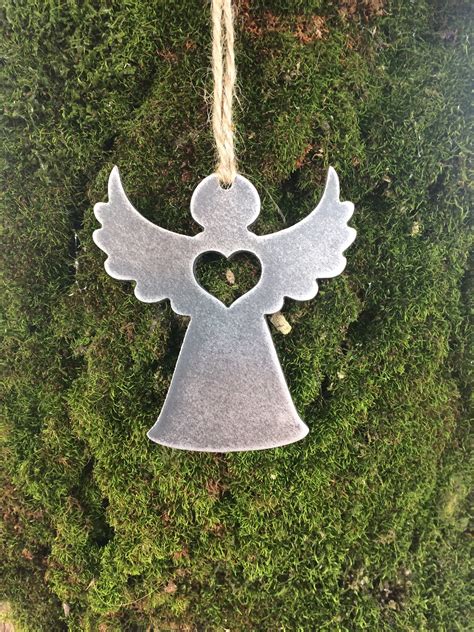 Angel Metal Christmas Ornament, Christmas Decor, Rustic Christmas ...