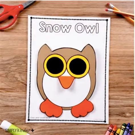 Snow Owl Craft - Simply Kinder Plus