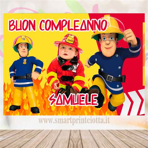 bomba Due gradi Rigenerazione compleanno tema sam il pompiere la ...