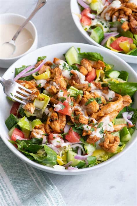 Chicken Shawarma Salad {Authentic Recipe!} - Feel Good Foodie