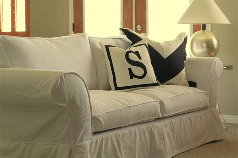 Custom Slipcovers by Shelley: White Twill Couch